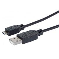 CABLE USB,MANHATTAN,325677, V2 A-MICRO B, BOLSA PVC 0.5M NEGRO CABLE USB,MANHATTAN,325677, V2 A-MICRO B, BOLSA PVC 0.5M NEGRO